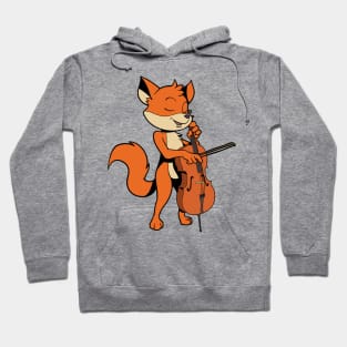 Comic fox plays cello Hoodie